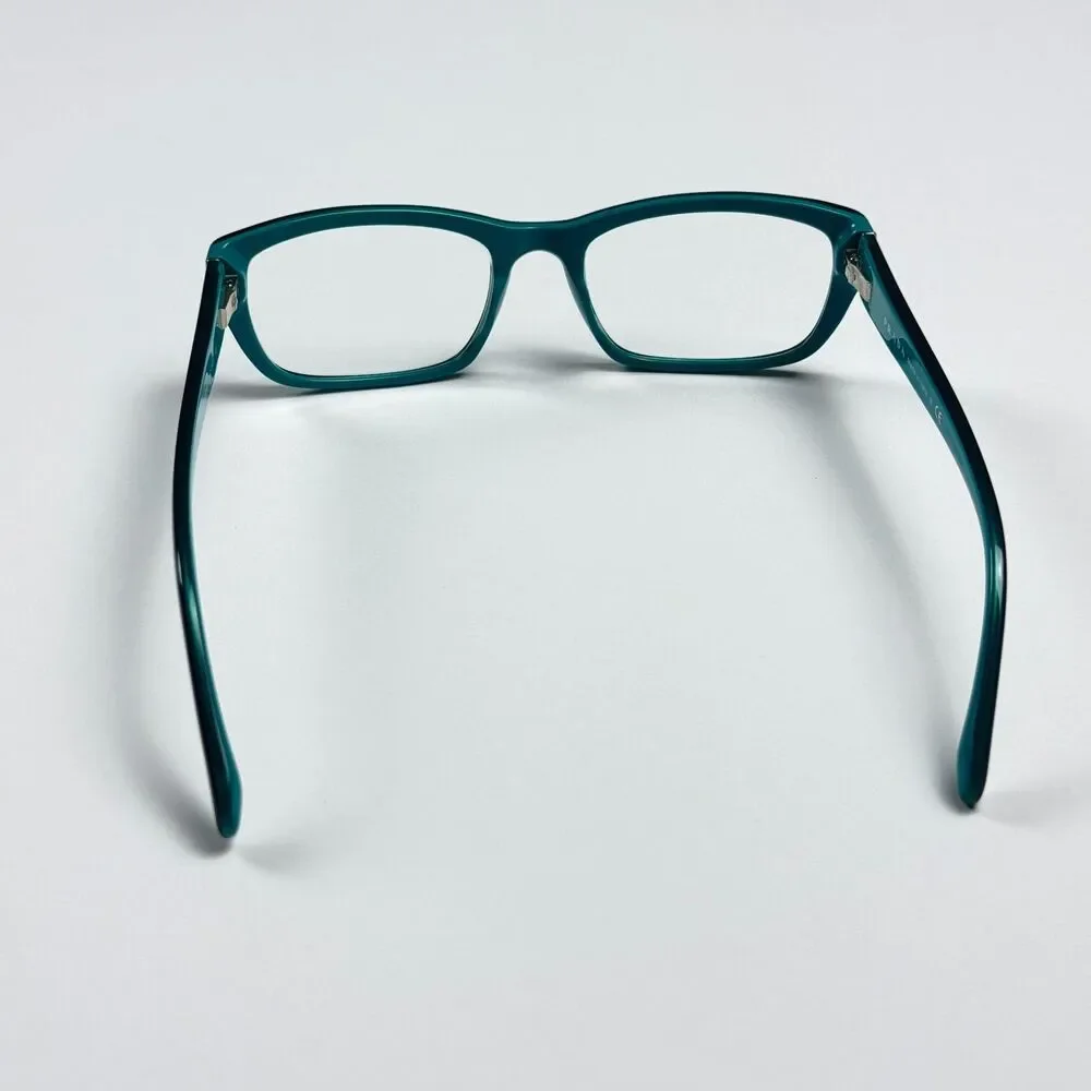 Prada Eyeglass Frames Women 52-18 VPR 18O Black Green Acetate RX Case